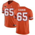 Men's Florida Gators #65 Kingsley Eguakun NCAA Jordan Brand Orange Authentic Stitched College Football Jersey MRE1662PX